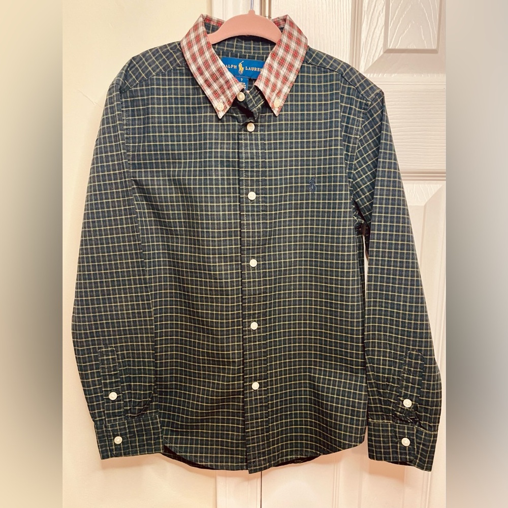 Ralph Lauren Green Button Down (Size 7) Shirt